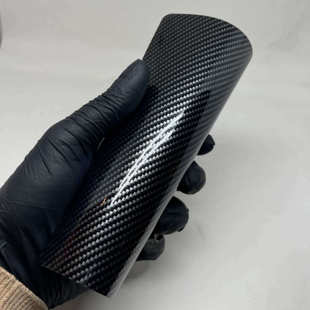 WunderVinyl Super Gloss+ Simulation Carbon Fiber Silver Black car wrapping film